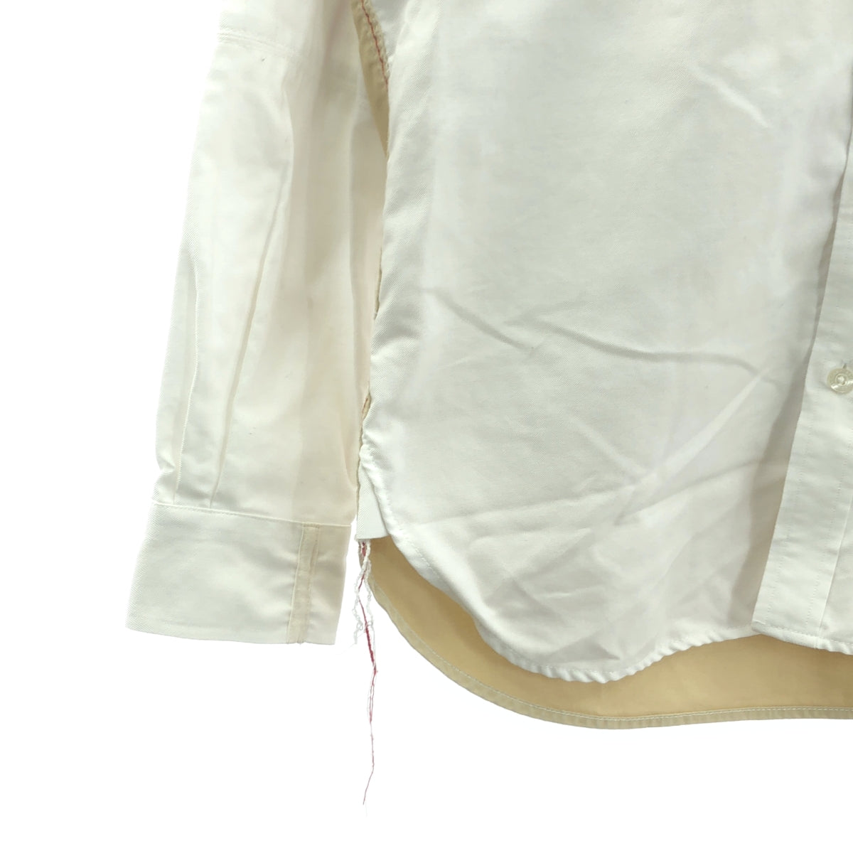eye JUNYA WATANABE COMME des GARCONS MAN / アイジュンヤワタナベ マン | 2020AW | ×BROOKS BROTHERS ブルックスブラザーズ / 異素材切替 オックスフォード ボタンダウンシャツ | S | ホワイト / マルチカラー | メンズ