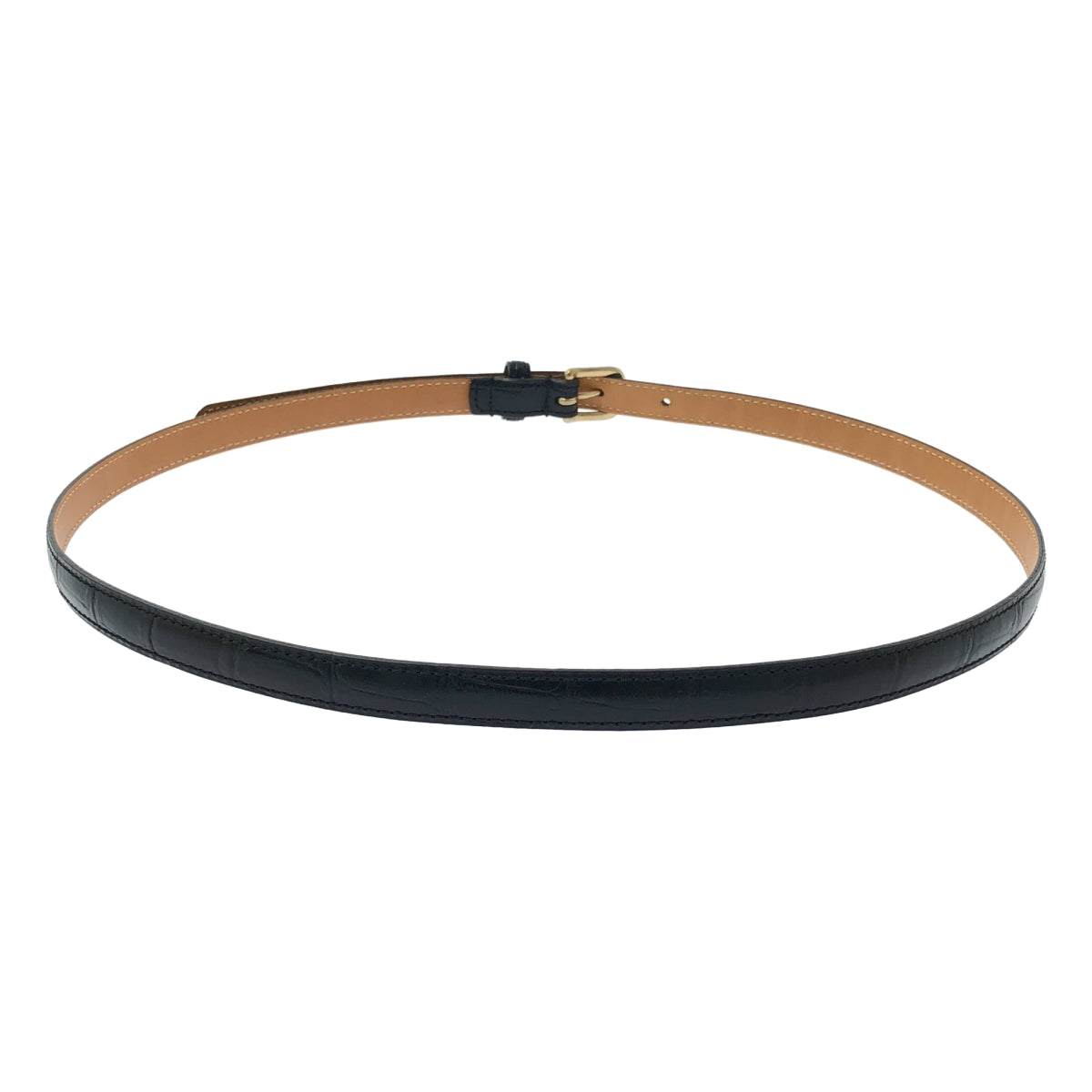 Felisi | 皮革壓花金扣皮帶 | 尺寸 48-90 | 黑色/金色 | 男款