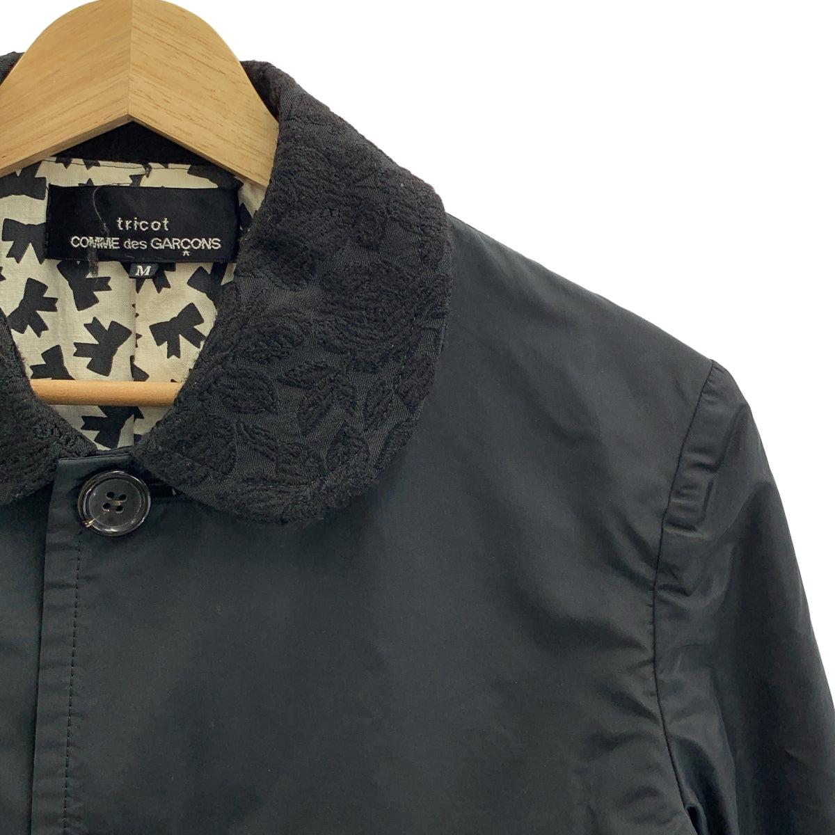 tricot COMME des GARCONS / トリココムデギャルソン | 2007SS | シルク混 ジャガード ラウンドカラー ジャケット | M | レディース