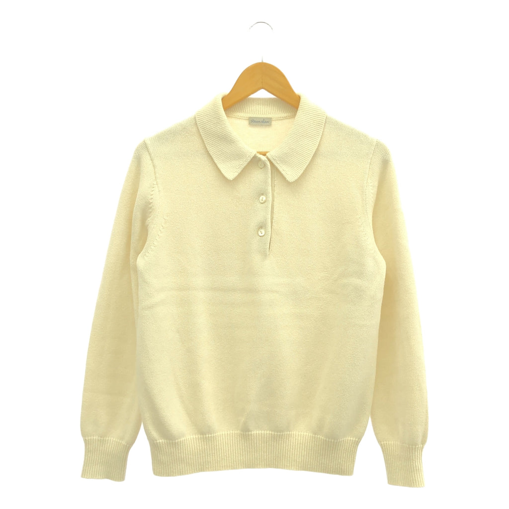 steven alan / スティーブンアラン | COTTON CASHMERE HIGH GAUGE POLO KNIT ポロ ニット | F | アイボリー | レディース