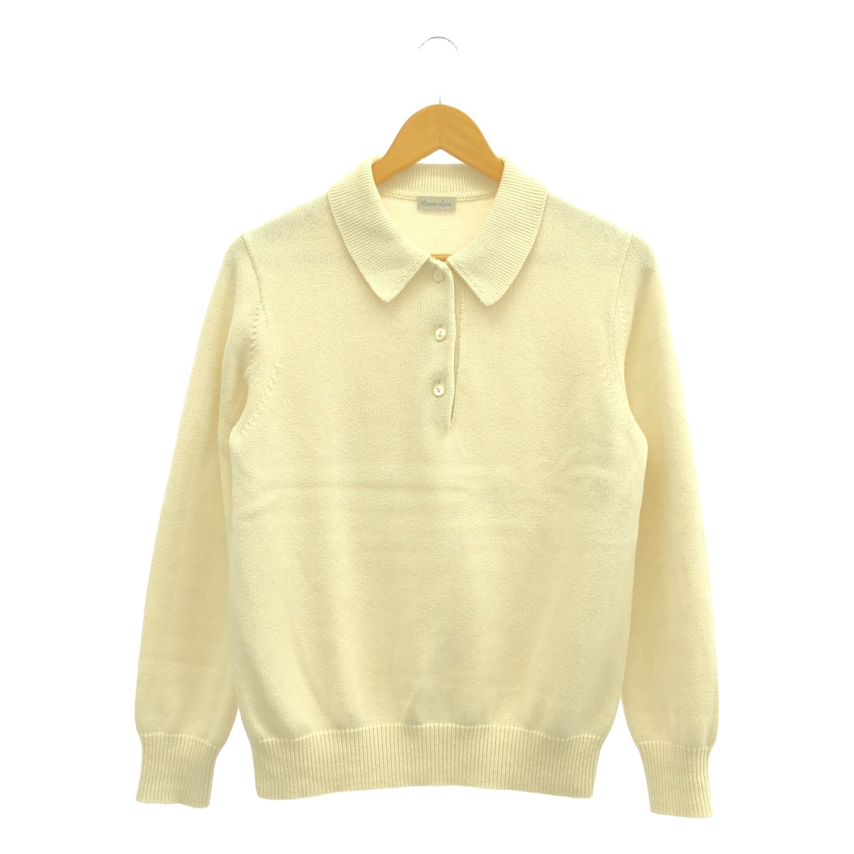 史蒂文艾倫 / 史蒂文艾倫 |棉羊絨高針距 POLO 衫 | F |象牙 |女性的