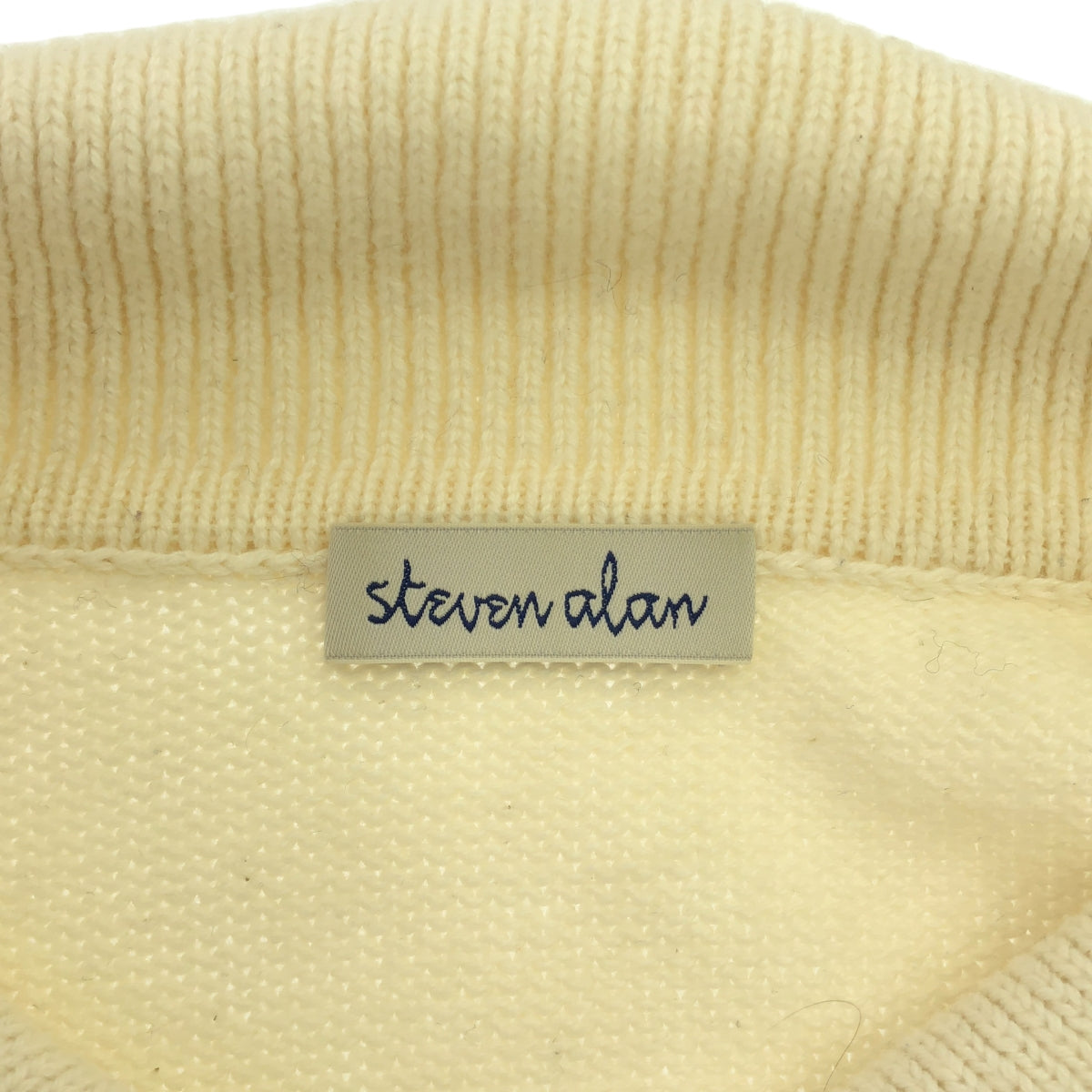 steven alan / スティーブンアラン | COTTON CASHMERE HIGH GAUGE POLO KNIT ポロ ニット | F | アイボリー | レディース