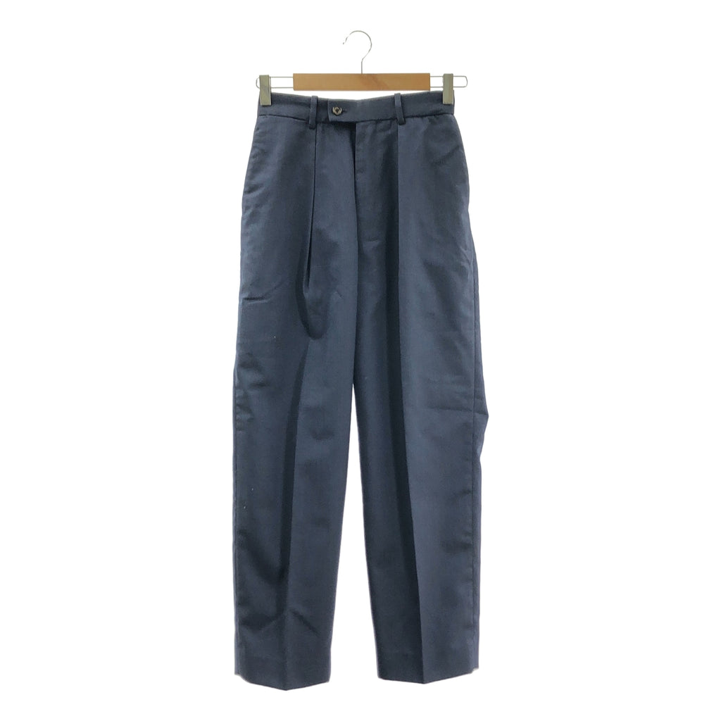 MARKAWARE / マーカウェア | CLASSIC FIT TROUSERS ORGANIC WOOL TROPICAL / タック テーパード スラックス パンツ | 1 | メンズ