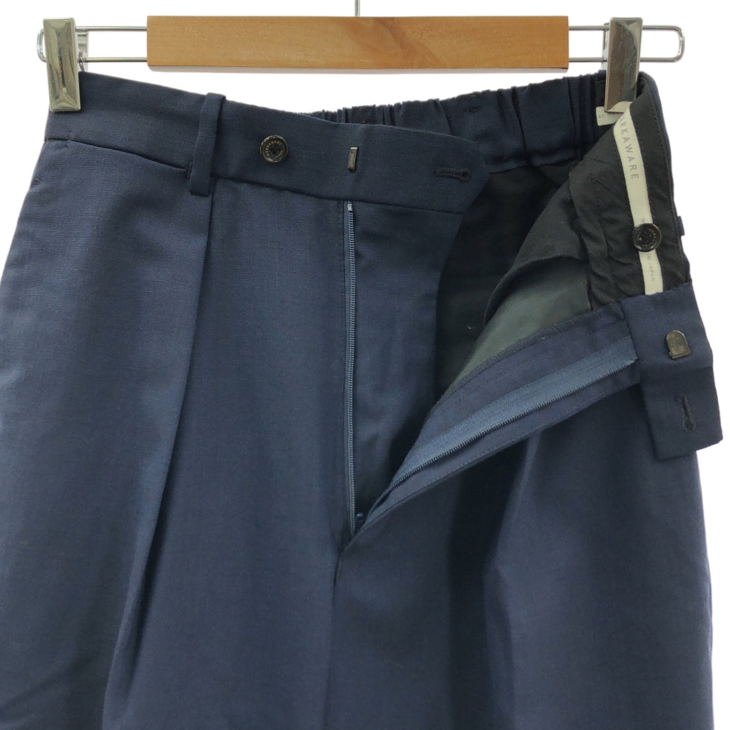 MARKAWARE / マーカウェア | CLASSIC FIT TROUSERS ORGANIC WOOL TROPICAL / タック テーパード スラックス パンツ | 1 | メンズ