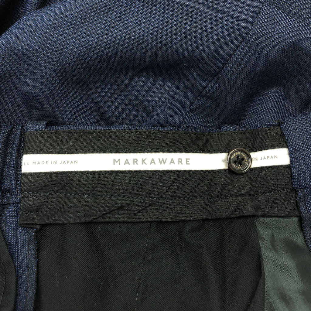 MARKAWARE / マーカウェア | CLASSIC FIT TROUSERS ORGANIC WOOL TROPICAL / タック テーパード スラックス パンツ | 1 | メンズ
