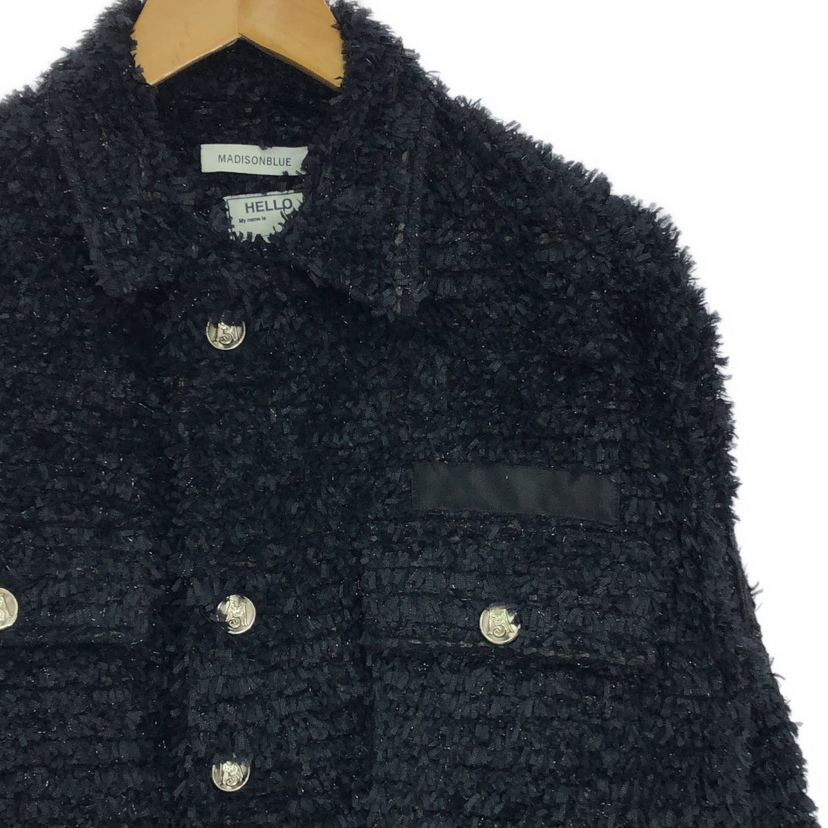 MADISON BLUE / Madison Blue | Glitter Tweed Military Jacket | 00(XS) |