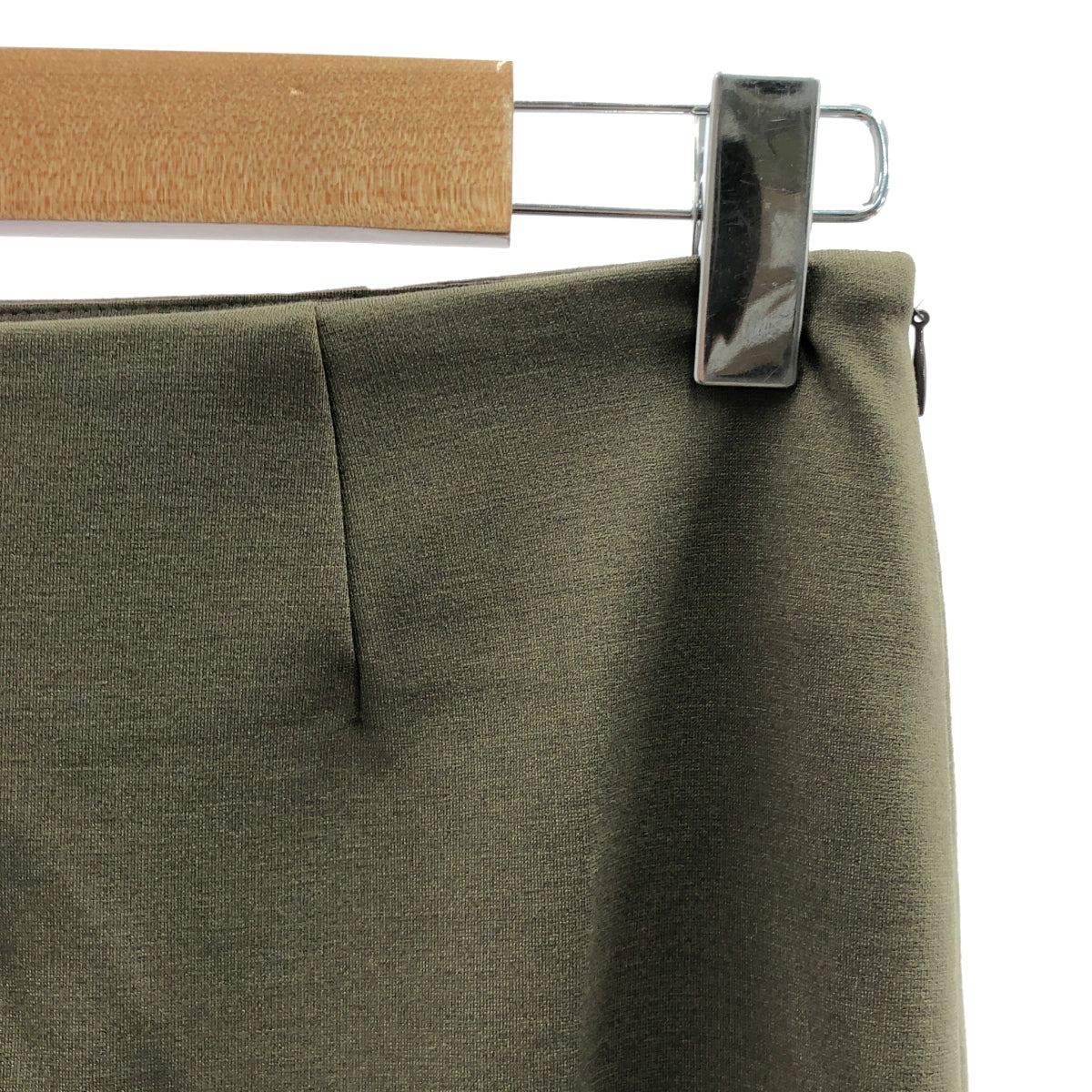 【美品】  L'Appartment DEUXIEME CLASSE / アパルトモンドゥーズィエムクラス | 2020SS | Lisiere / リジエール Punch Tight / ポンチタイト スリットスカート | 34 | カーキ | レディース