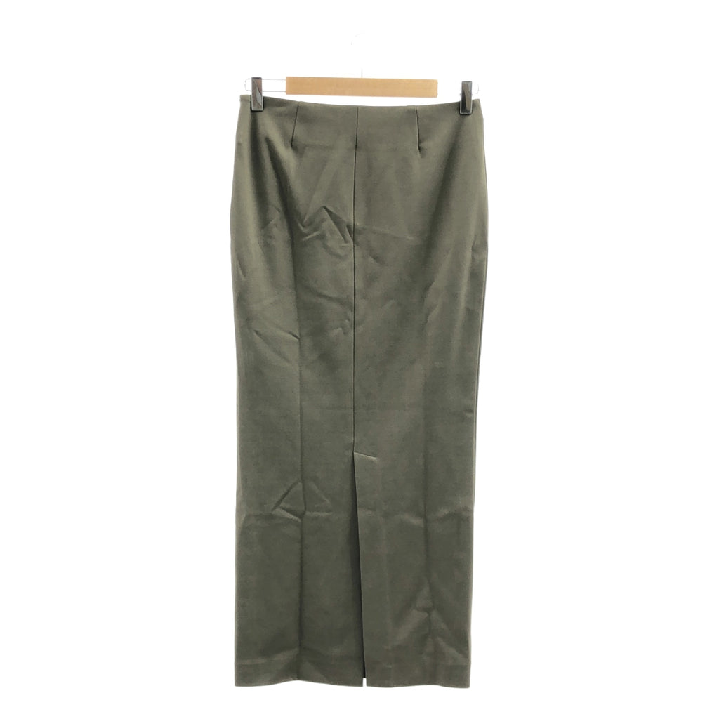 【美品】  L'Appartment DEUXIEME CLASSE / アパルトモンドゥーズィエムクラス | 2020SS | Lisiere / リジエール Punch Tight / ポンチタイト スリットスカート | 34 | カーキ | レディース