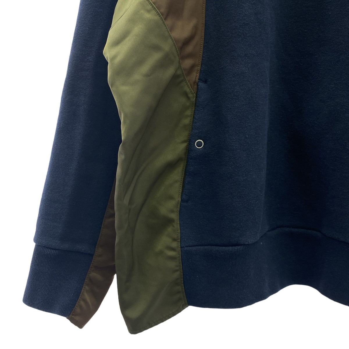 kolor / 컬러 | 코튼 나일론 전환 로고 자수 후드 | 3 | 네이비 | 남성