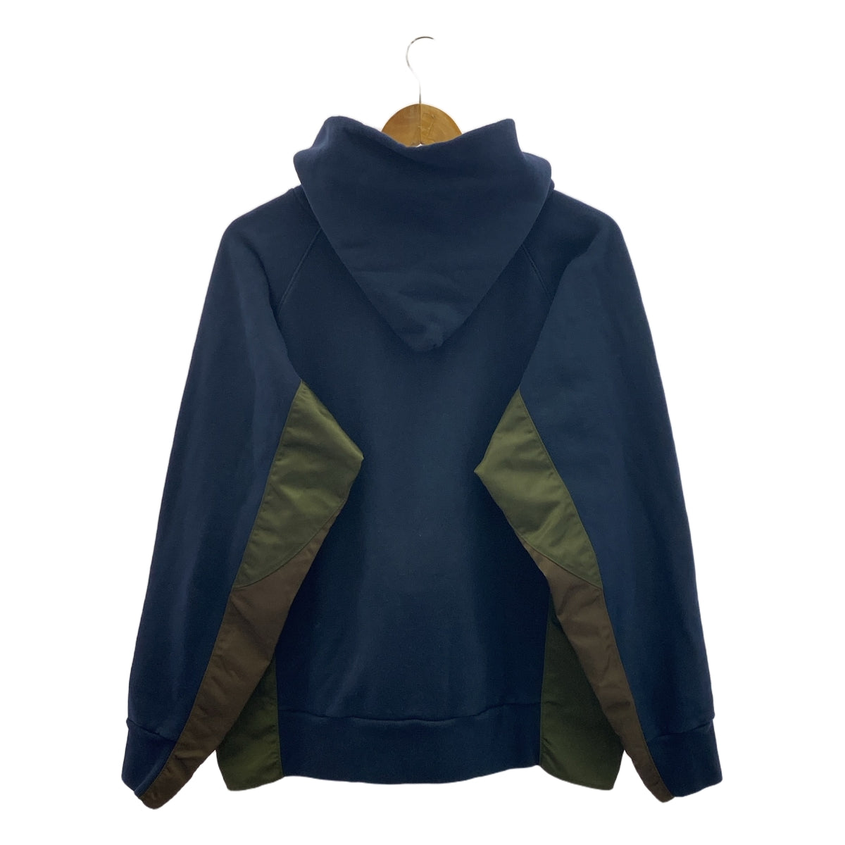 kolor / 컬러 | 코튼 나일론 전환 로고 자수 후드 | 3 | 네이비 | 남성