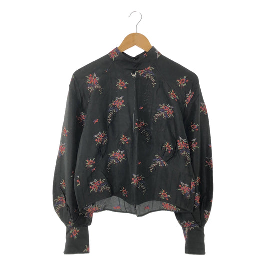 [New] PHOTOCOPIEU | Flower Bottle Neck Shirt | Size 36 | Black | Women's