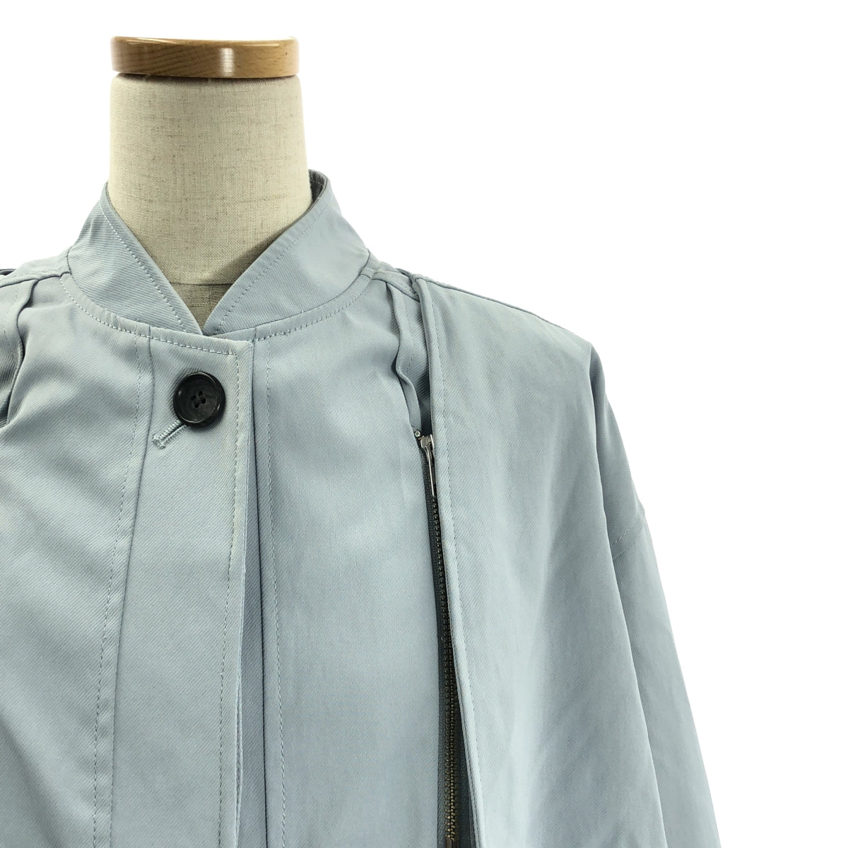 【美品】  CLANE / クラネ | 3WAY ARRANGE JACKET / ベルテッド スリーウェイ アレンジ ジャケット / 総裏地 | 1 | ブルー | レディース