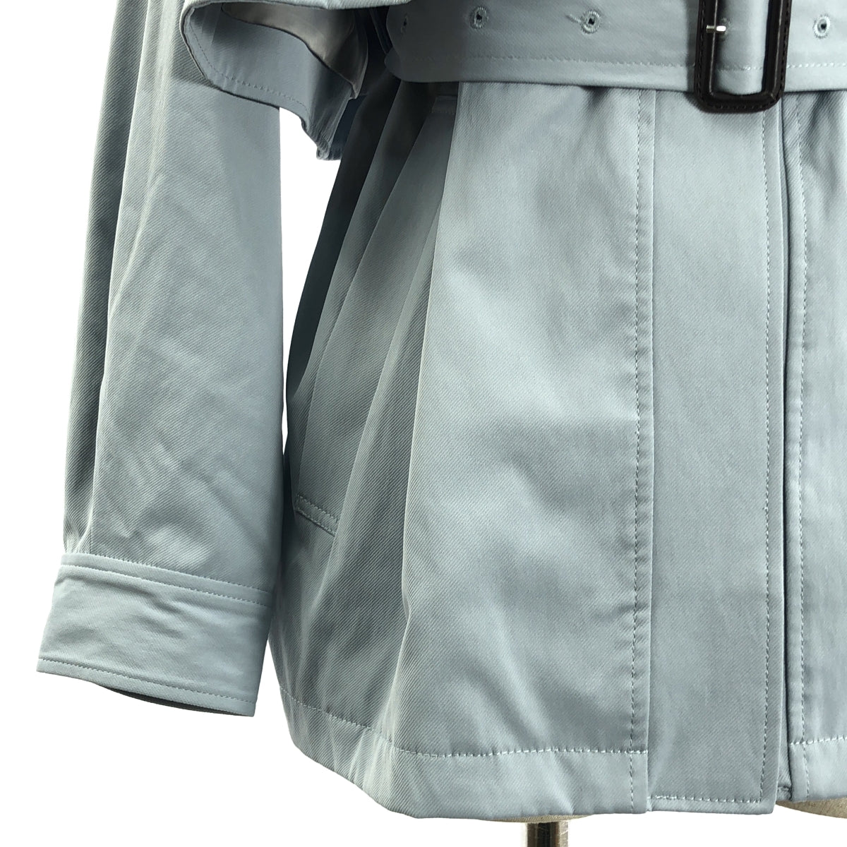 [狀況極佳] CLANE | 三向排列外套 | 繫腰帶三向排列外套 | 全襯裡 | 尺寸 1 | 藍色 | 女款