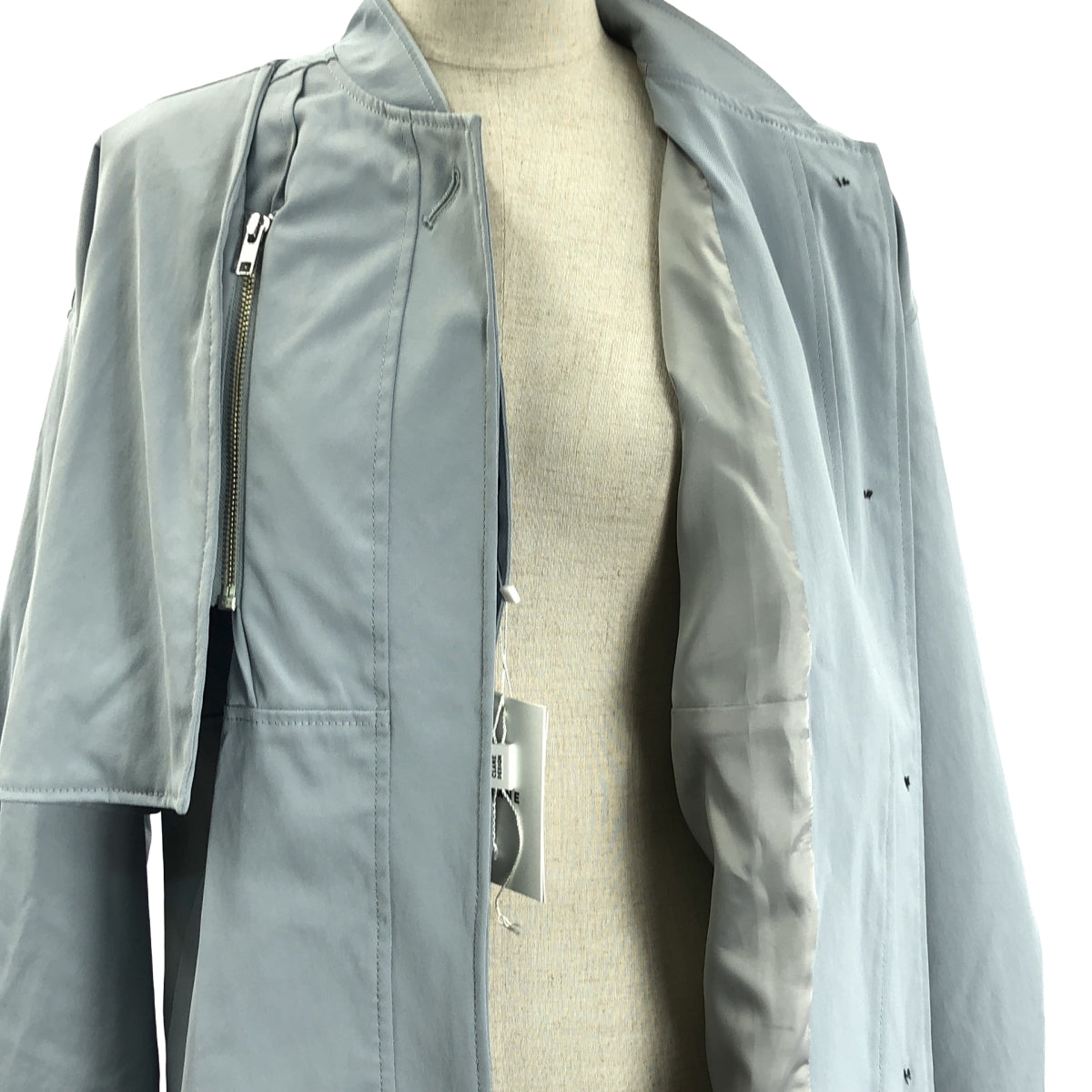 【美品】  CLANE / クラネ | 3WAY ARRANGE JACKET / ベルテッド スリーウェイ アレンジ ジャケット / 総裏地 | 1 | ブルー | レディース