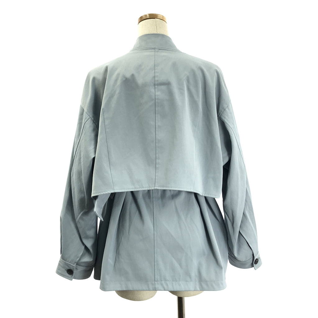 【美品】  CLANE / クラネ | 3WAY ARRANGE JACKET / ベルテッド スリーウェイ アレンジ ジャケット / 総裏地 | 1 | ブルー | レディース