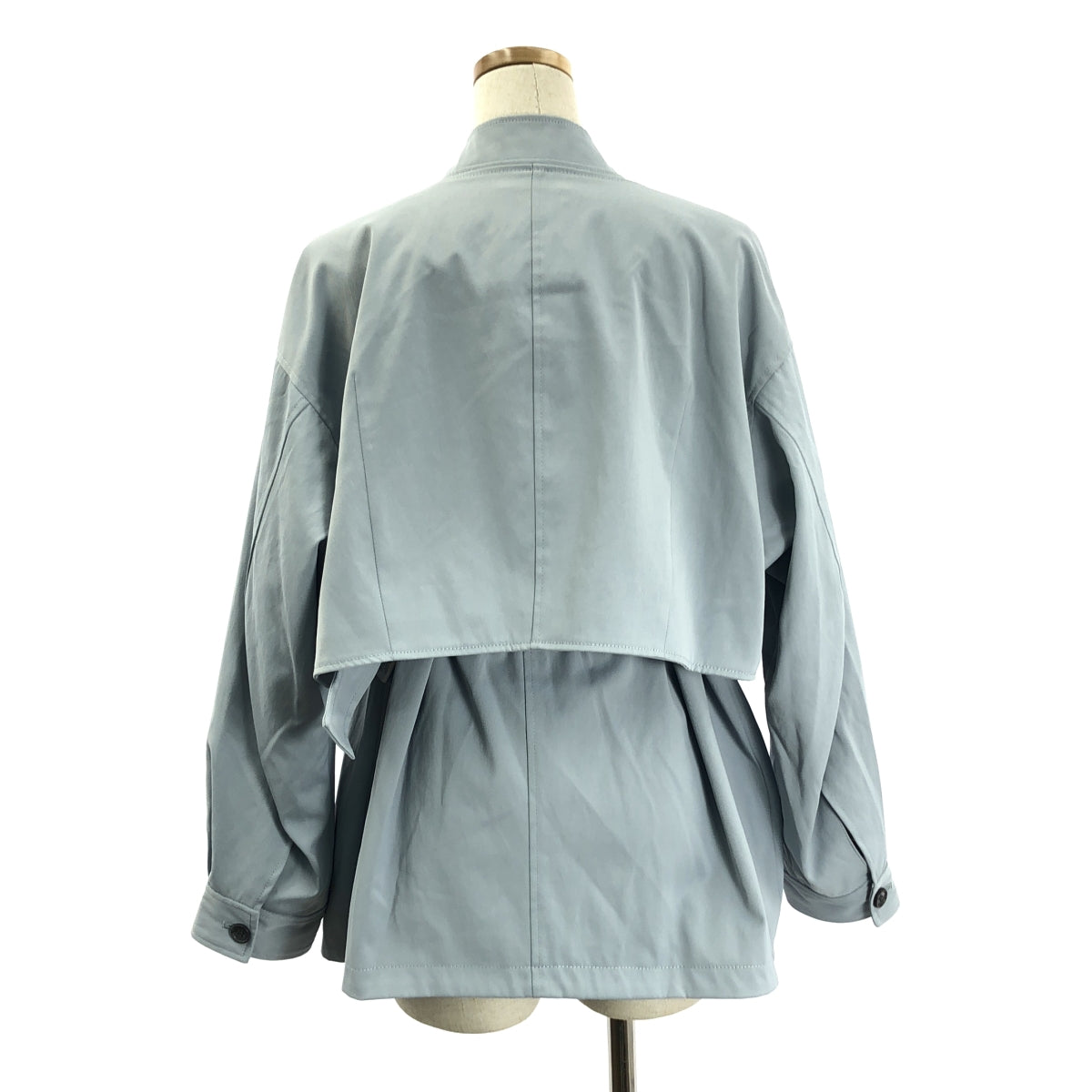 【美品】  CLANE / クラネ | 3WAY ARRANGE JACKET / ベルテッド スリーウェイ アレンジ ジャケット / 総裏地 | 1 | ブルー | レディース