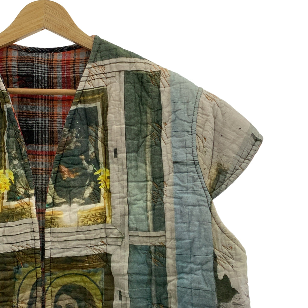 BLESS / ブレス | 2021SS | n°69 Lining vest プリント キルティング ベスト |