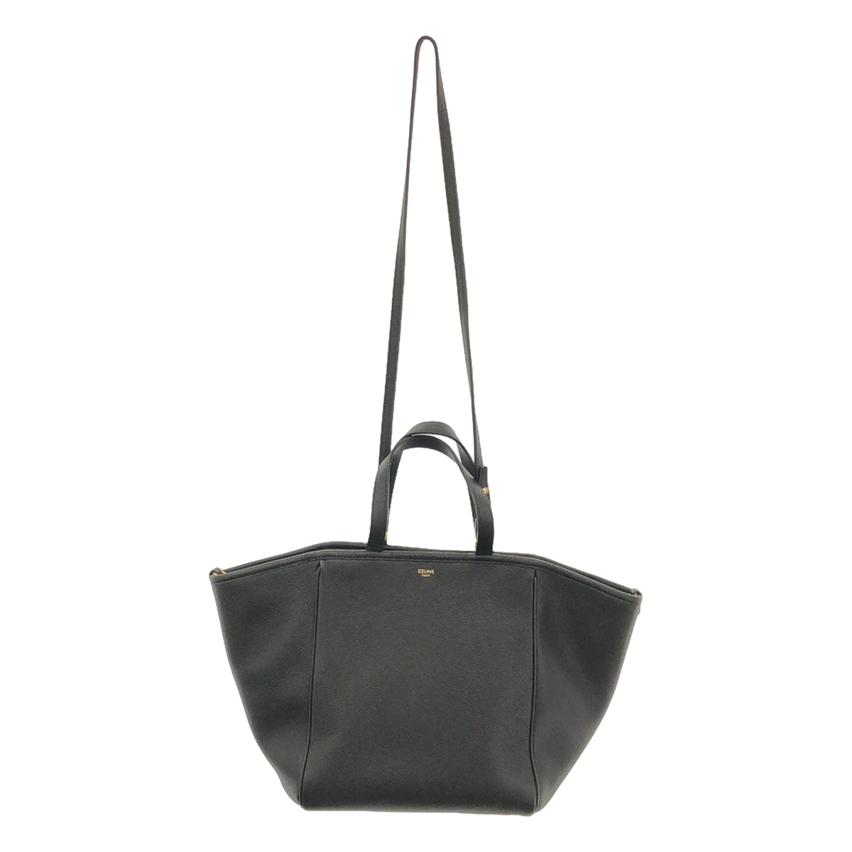 [Good Condition] CELINE | 2-Way SMALL FOLDED CABAS Shoulder Tote Bag | Black | Women's