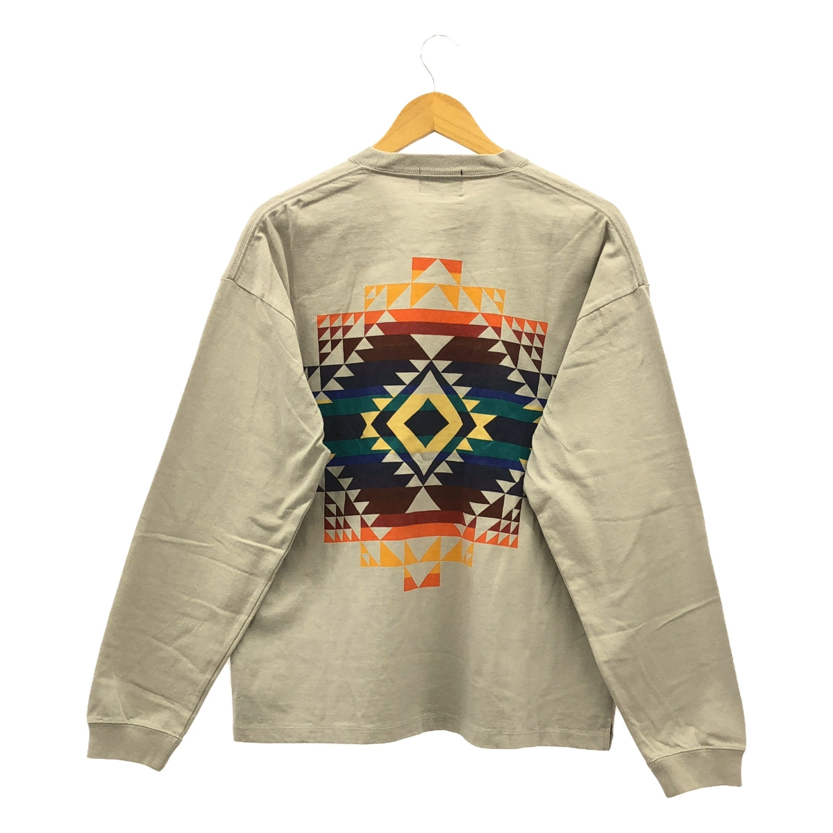 PENDLETON / 펜들턴 | BACK PRINT LONG SLEEVE TEE 백 프린트 롱 슬리브 T 셔츠 | M | 그레이 | 남성