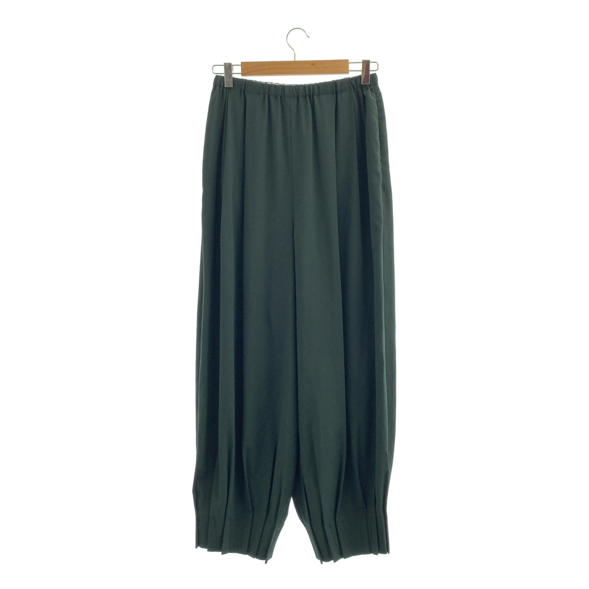 【新品未使用】ENFOLDプリーツレギンス 緑〈定価39,600円〉 美品】 ENFOLD / エンフォルド | 2025SS | TACK-HEM PANTS イージー