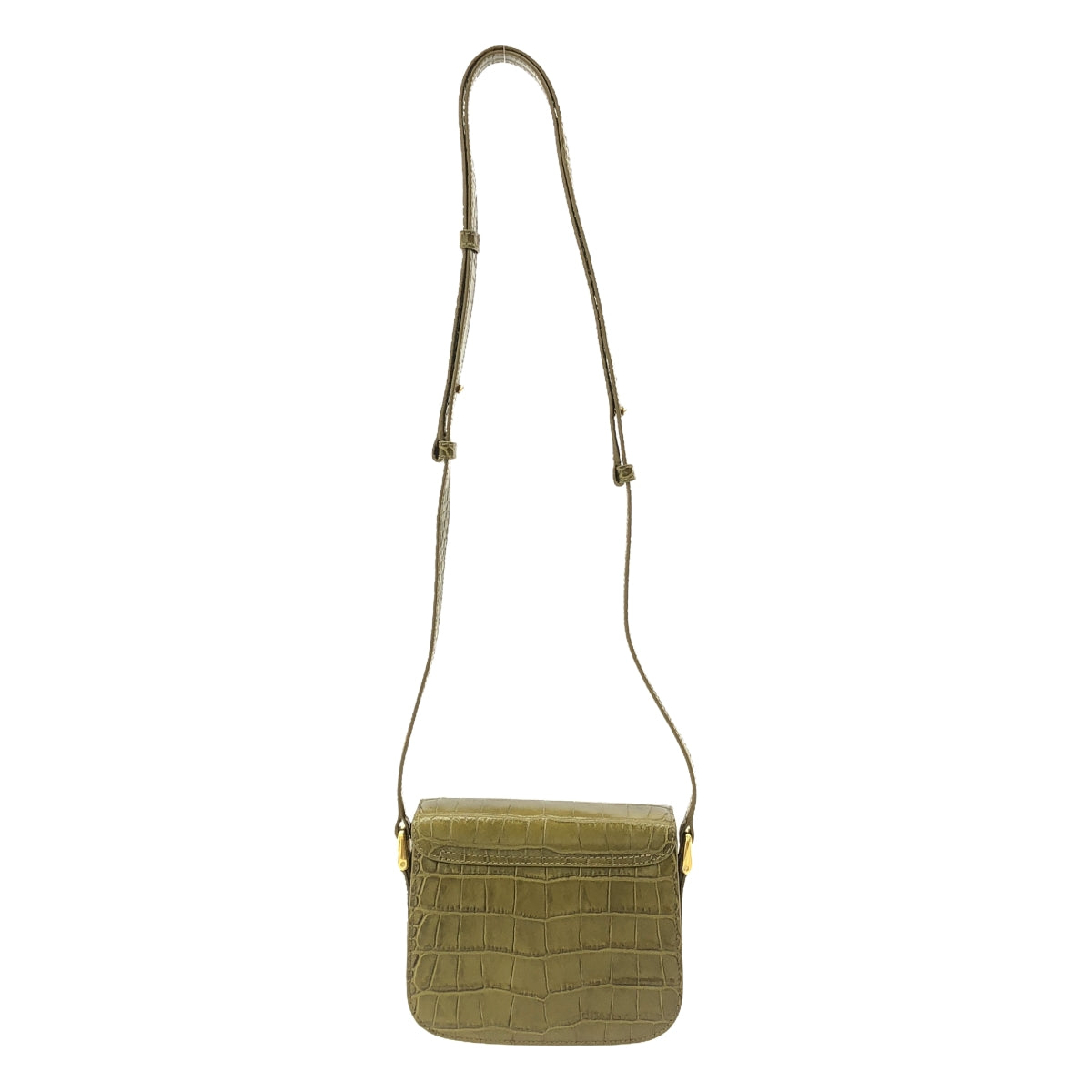 【美品】  A.P.C. / アーペーセー | Grace Mini Bag グレイス クロコ型押し ショルダーバッグ | オリーブ | レディース