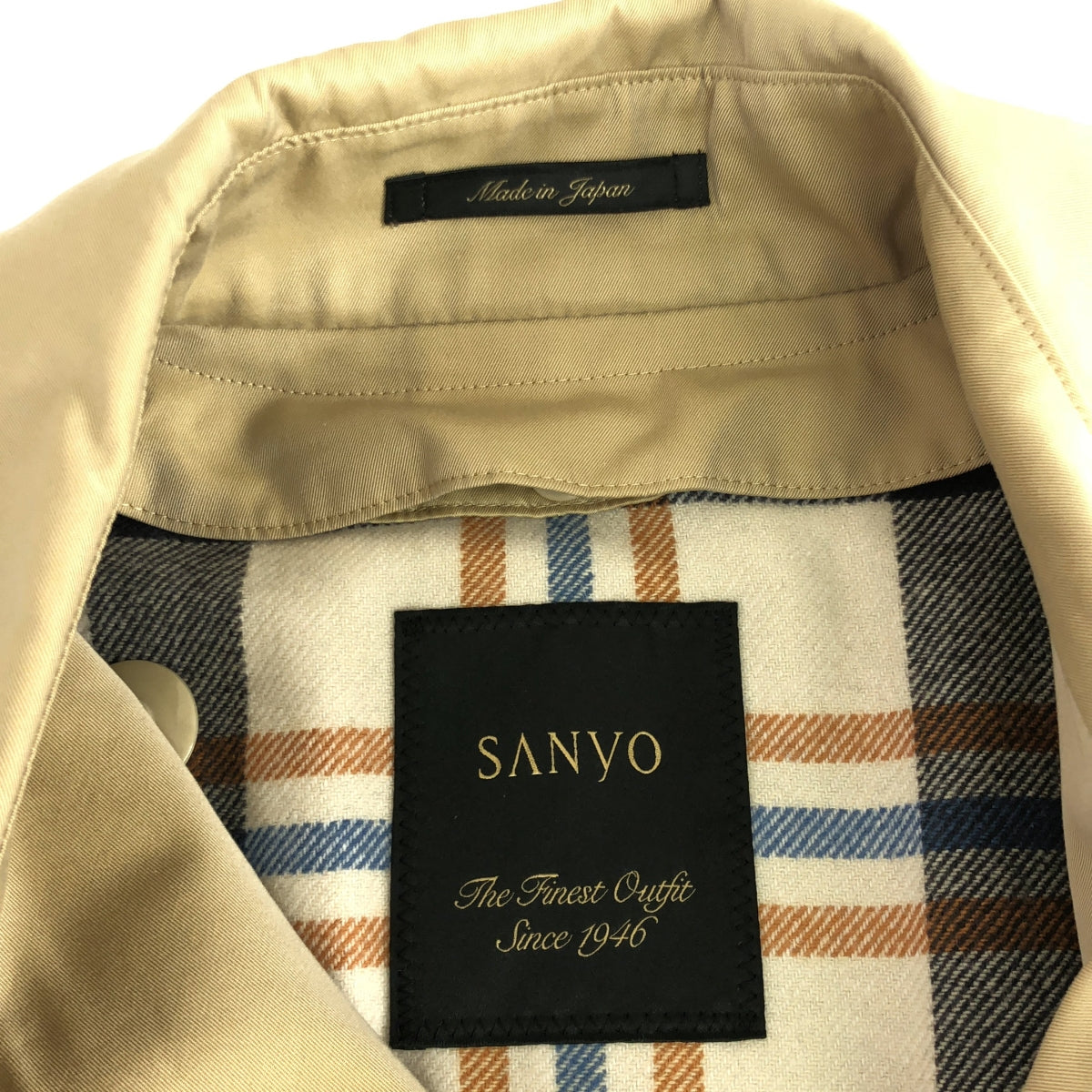 【美品】  SANYO / サンヨー | スタンダード ダブルトレンチ 100年コート | 38 | ベージュ | レディース