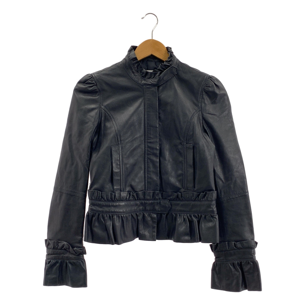 RED VALENTINO / 레드 발렌티노 | 양가죽 램 가죽 싱글 재킷 / 총 안감 |