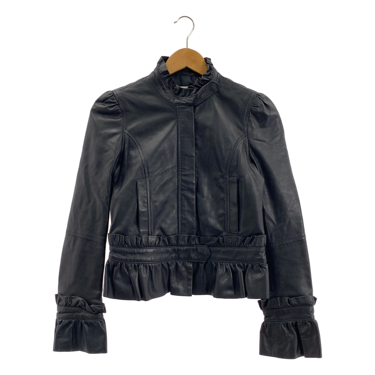 RED VALENTINO / 레드 발렌티노 | 양가죽 램 가죽 싱글 재킷 / 총 안감 |