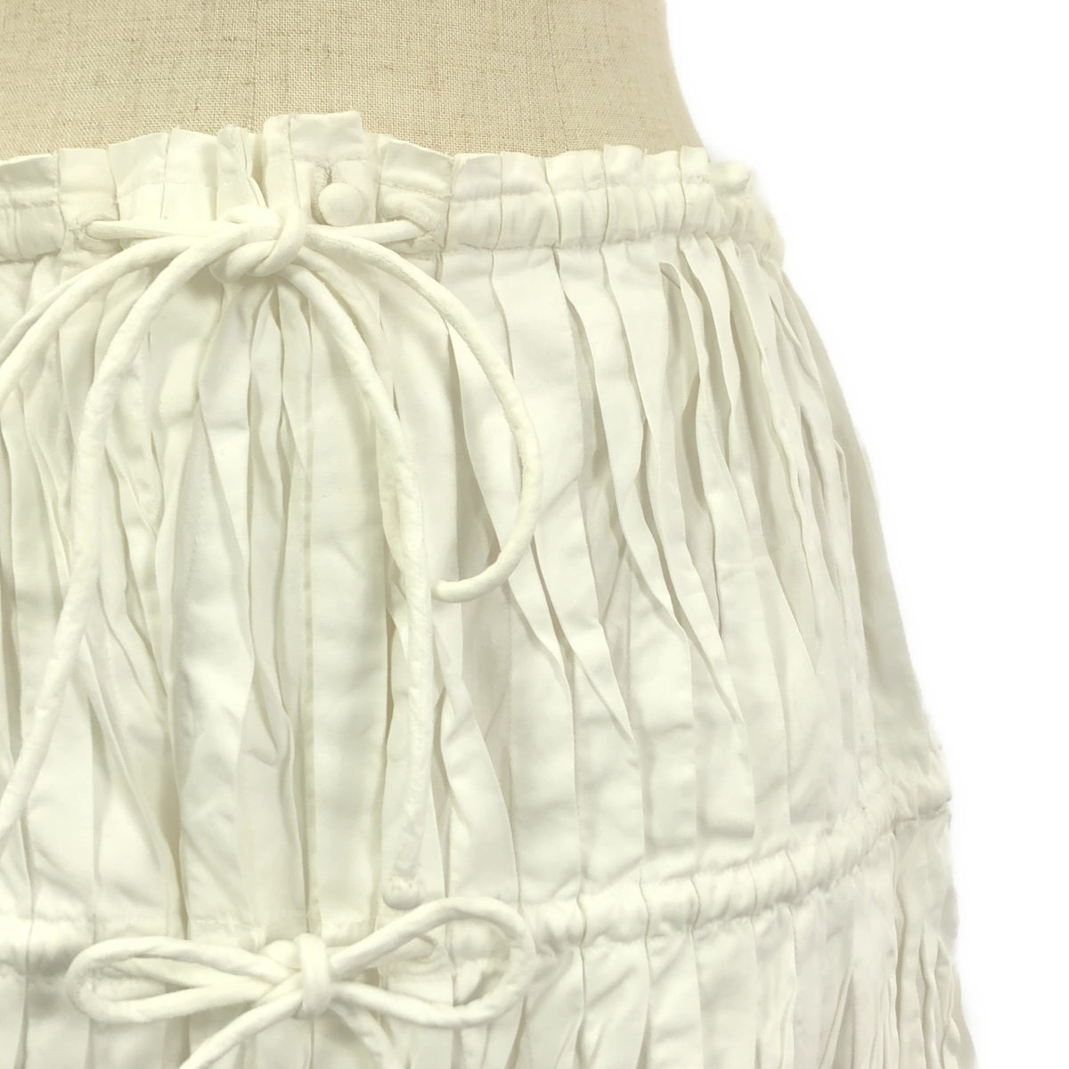 HaaT ISSEY MIYAKE / ハートイッセイミヤケ | コットン プリーツ ギャザー ロングスカート | 2 | レディース