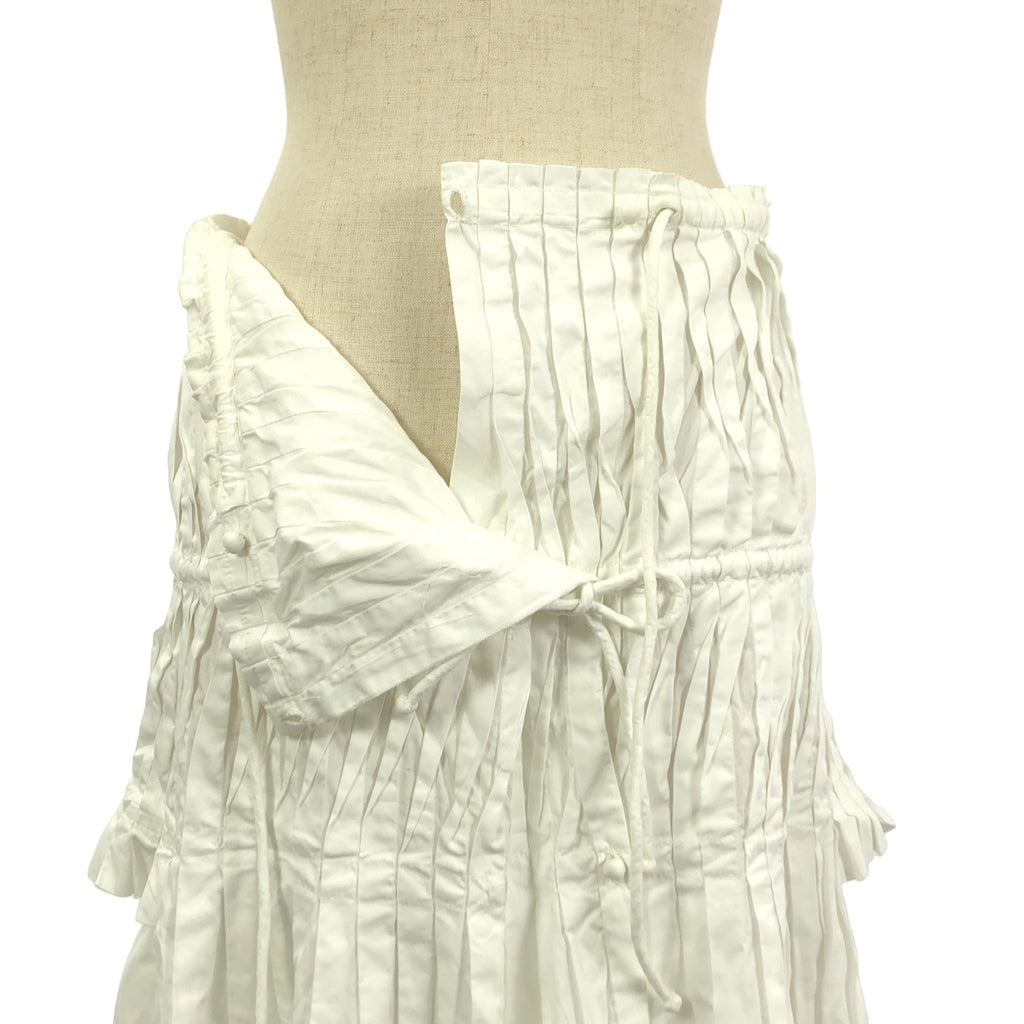 HaaT ISSEY MIYAKE / ハートイッセイミヤケ | コットン プリーツ ギャザー ロングスカート | 2 | レディース