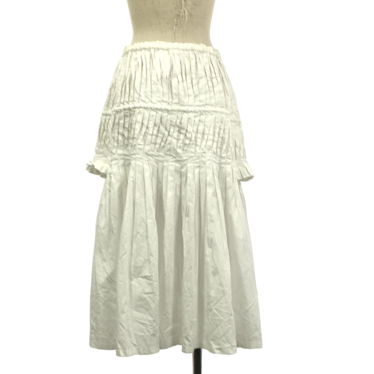 HaaT ISSEY MIYAKE / ハートイッセイミヤケ | コットン プリーツ ギャザー ロングスカート | 2 | レディース