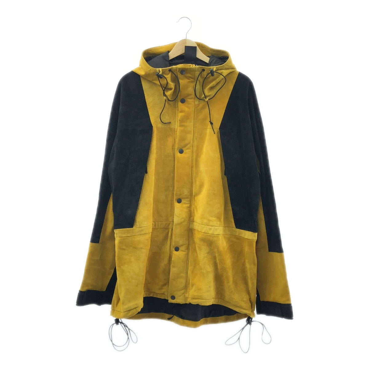 SEVEN BY SEVEN / 세븐 바이 세븐 | 2022AW | Leather mountain parka 스웨이드 가죽 마운틴 파커 | M | 옐로우 / 블랙 | 남성