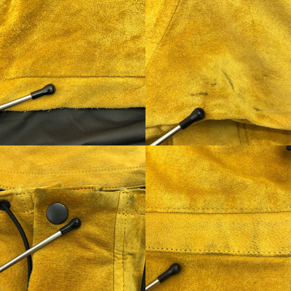 SEVEN BY SEVEN / セブン バイ セブン | 2022AW | Leather mountain parka スエードレザー マウンテンパーカー | M | イエロー / ブラック | メンズ