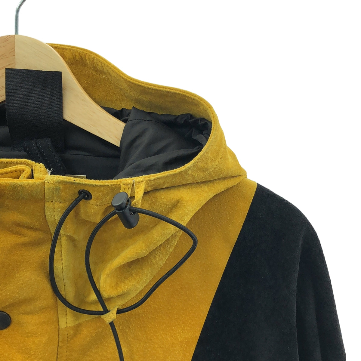 SEVEN BY SEVEN / 세븐 바이 세븐 | 2022AW | Leather mountain parka 스웨이드 가죽 마운틴 파커 | M | 옐로우 / 블랙 | 남성