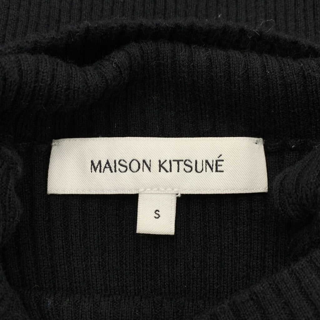 MAISON KITSUNE | 貼片羅紋高領針織毛衣 | S碼 | 女款