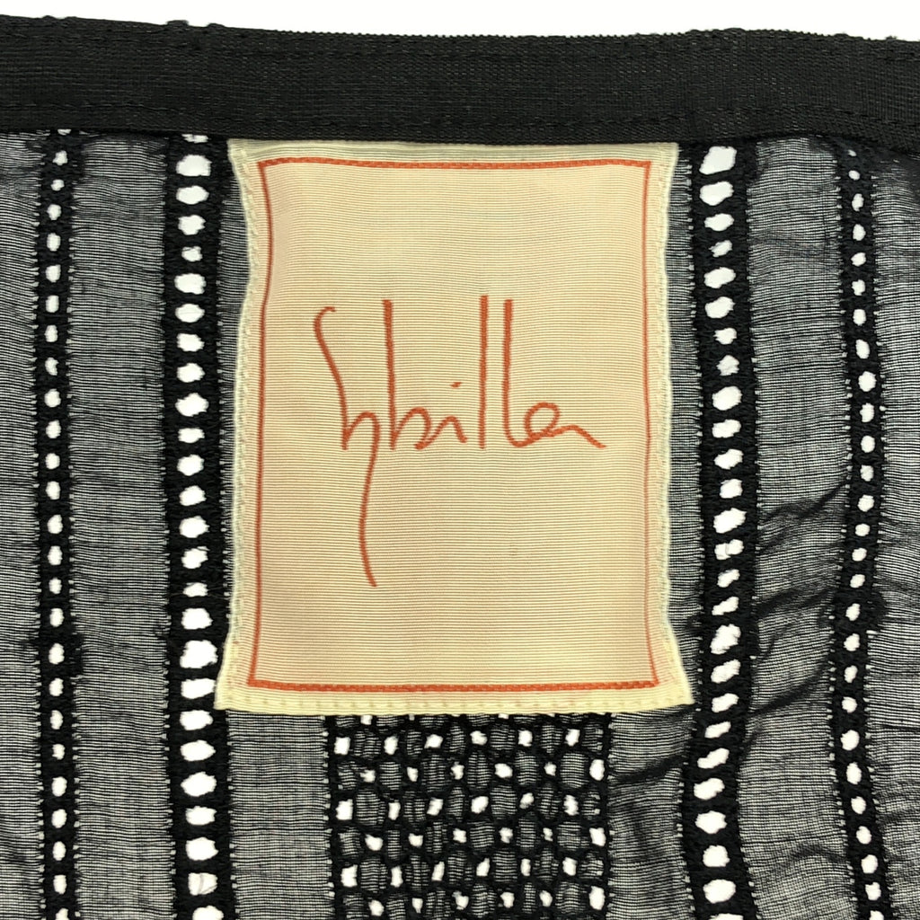 SYBILLA / シビラ | カットワーク レース ブラウス | L | ブラック | レディース
