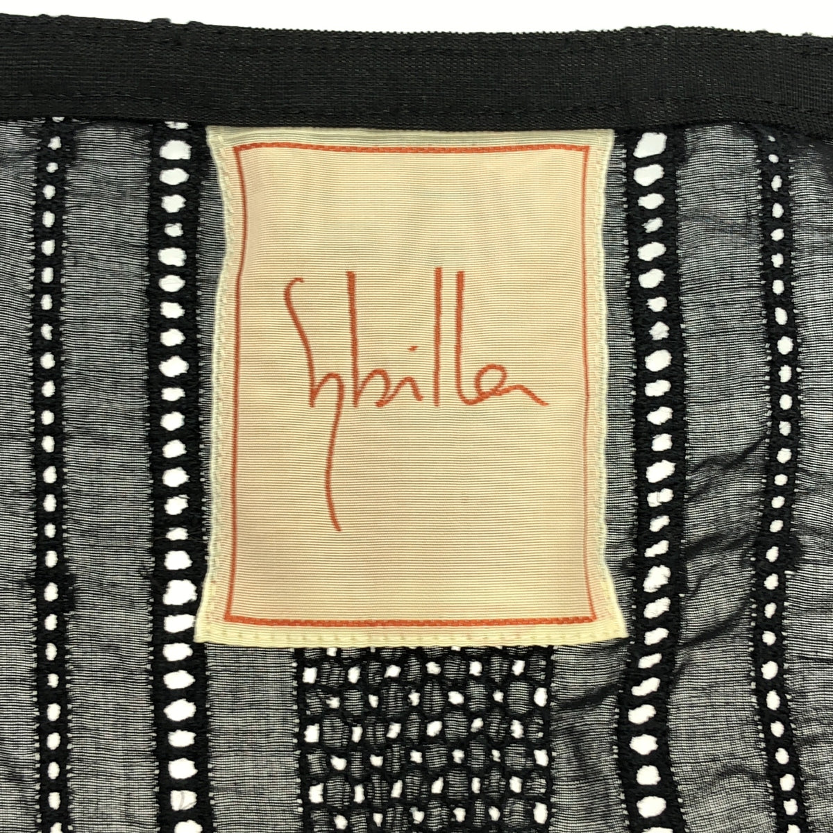 SYBILLA / シビラ | カットワーク レース ブラウス | L | ブラック | レディース