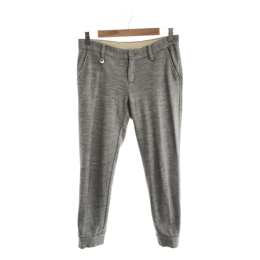 SOLIDO | Wool back ribbon tapered pants | 2 | Grey | Women's