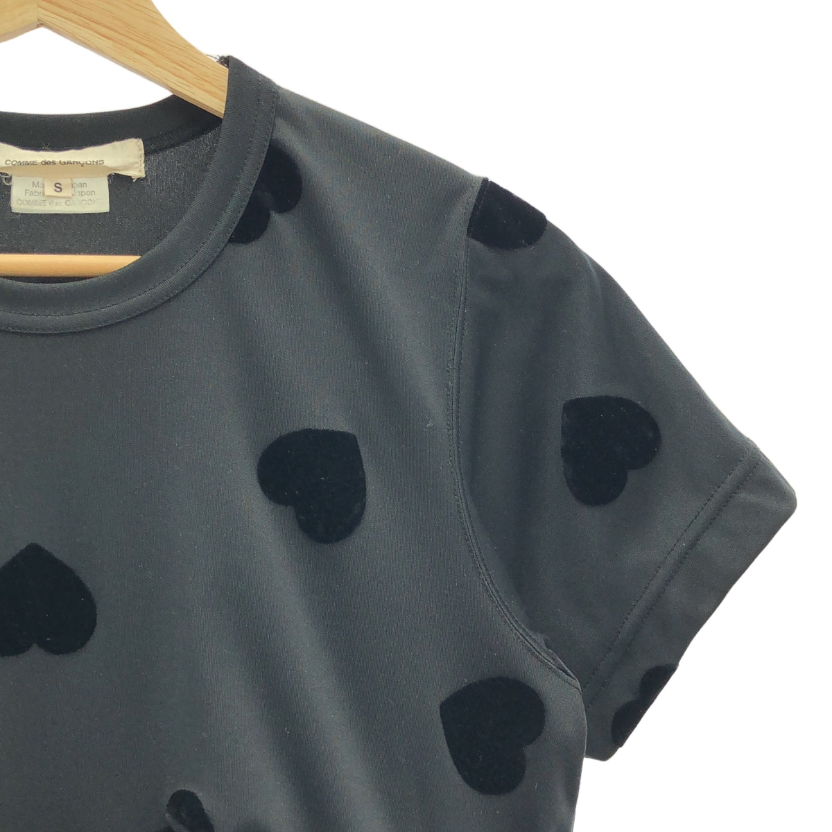 COMME des GARCONS | 2017SS | Heart print velour tiered top | S | Women's