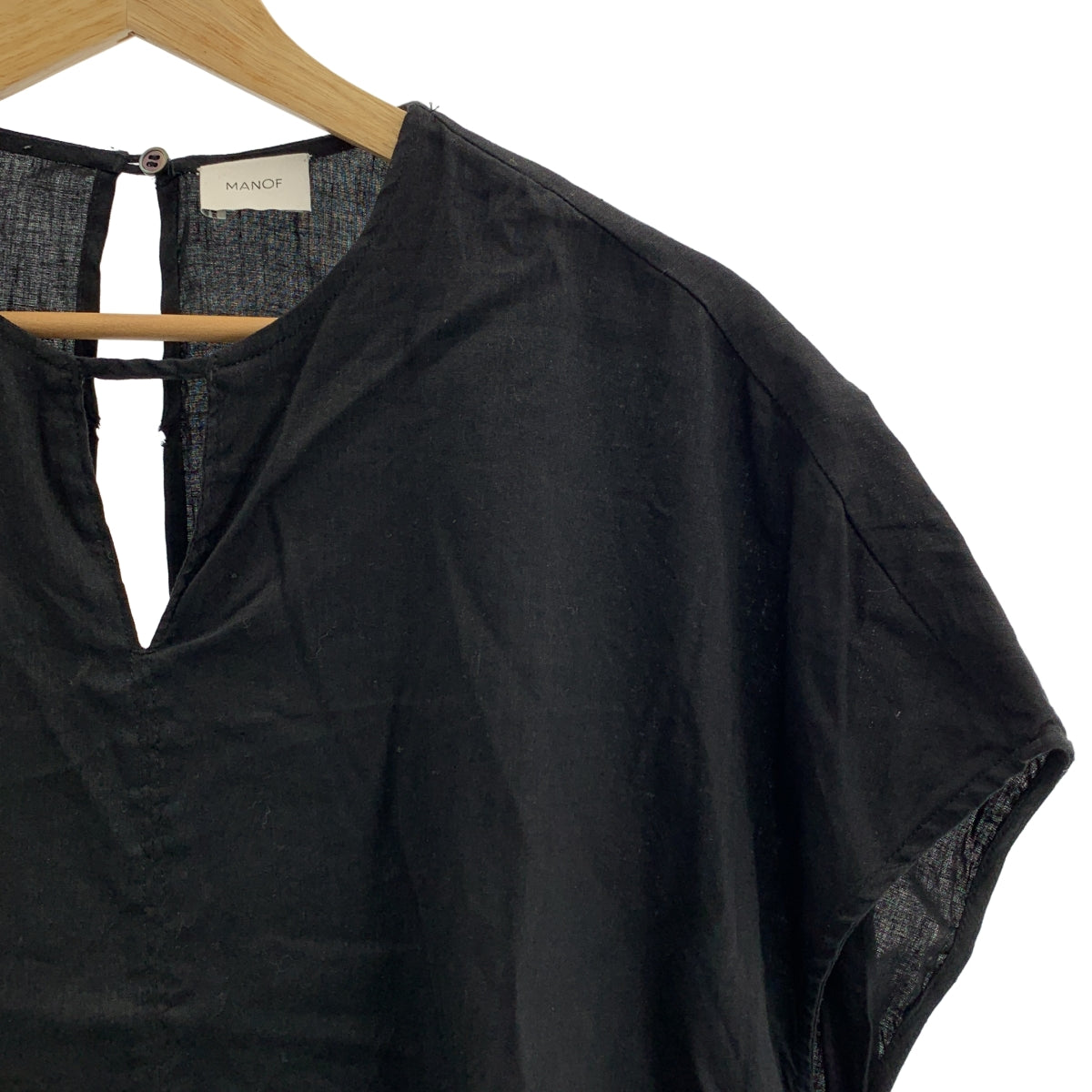 MANOF / 마노프 | 린넨 백 오픈 탑스 | M | 여성