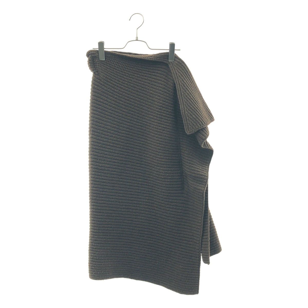 sacai | 荷葉邊羊毛裙 羊毛側拉鍊荷葉邊針織半身裙 | 1碼 | 女款