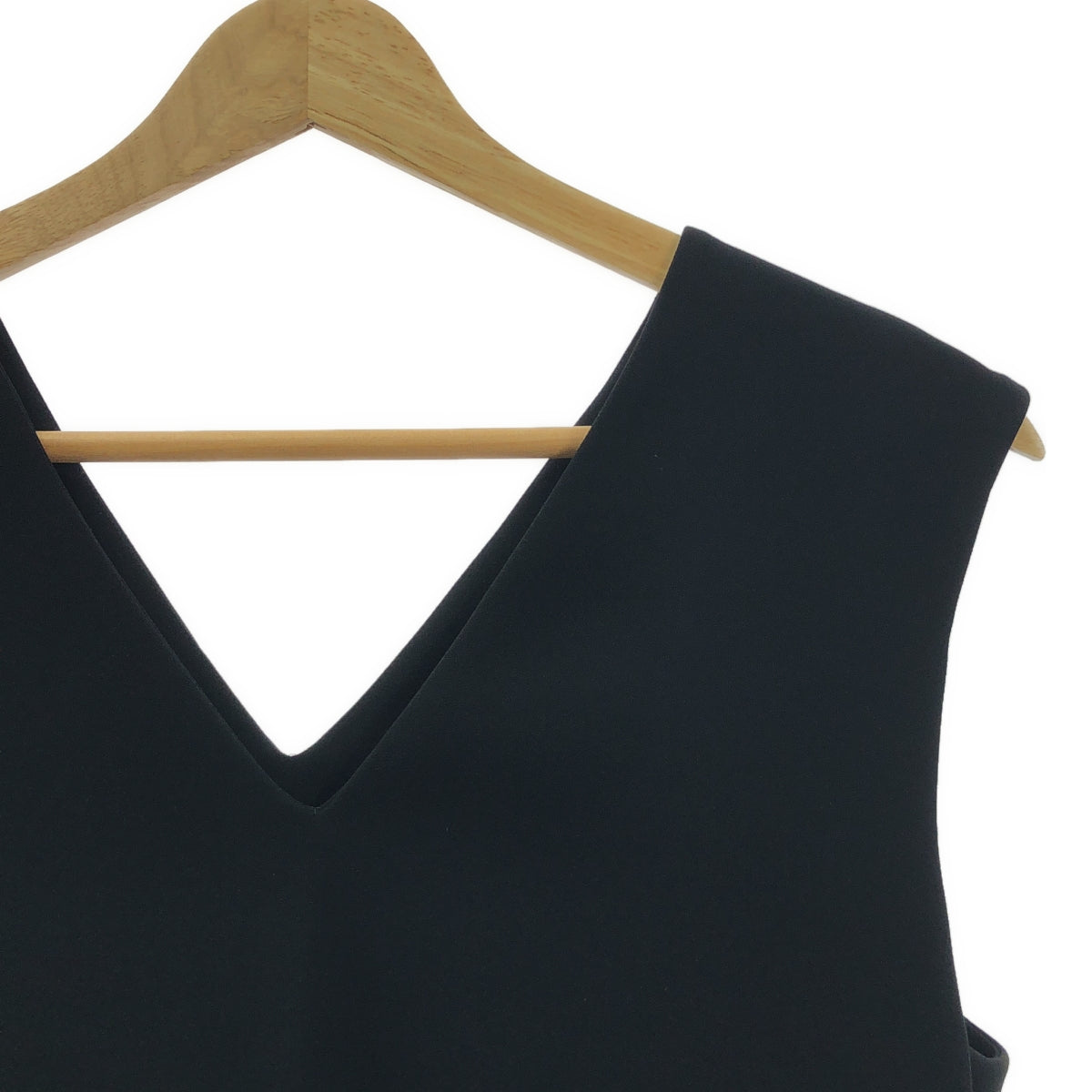 【美品】  YOKO CHAN / ヨーコチャン | バックパール ノースリーブ ワンピース | 38 | ブラック | レディース