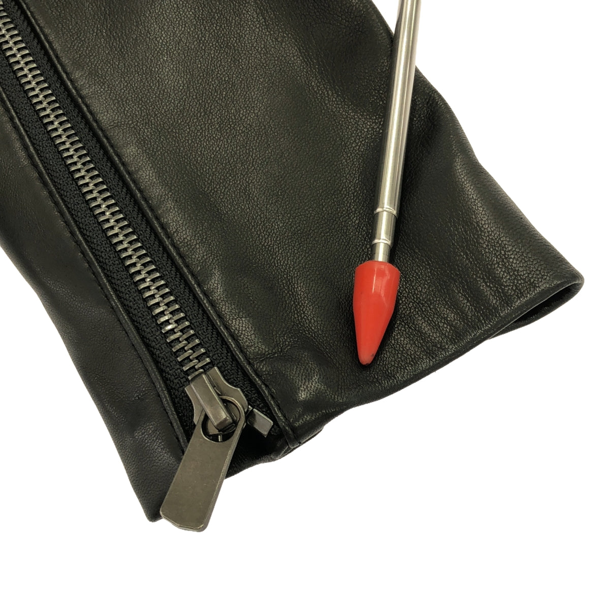 theory / セオリー | SMOOTH LEATHR FLAT CREW JKT ノーカラージャケット | S | ブラック | レディース