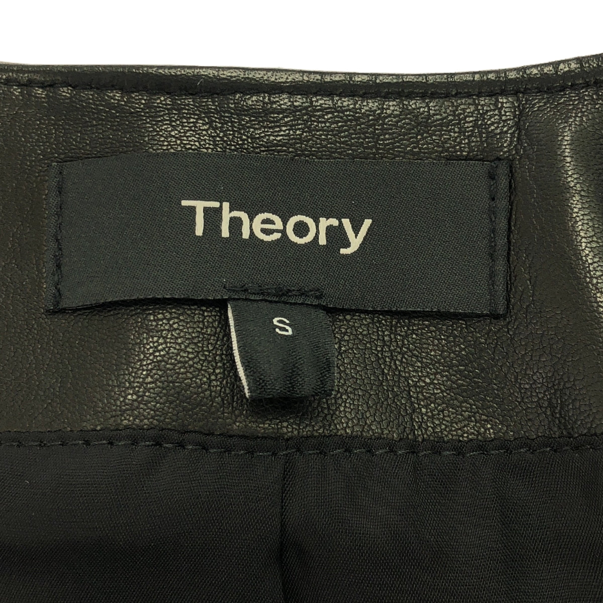 theory / セオリー | SMOOTH LEATHR FLAT CREW JKT ノーカラージャケット | S | ブラック | レディース