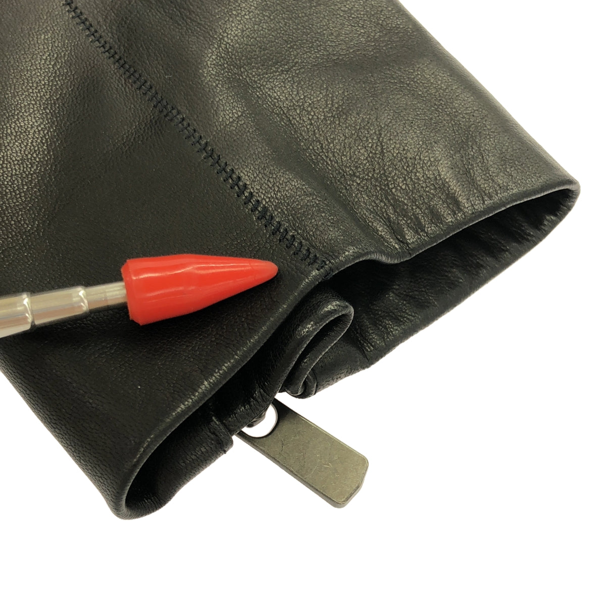 theory / セオリー | SMOOTH LEATHR FLAT CREW JKT ノーカラージャケット | S | ブラック | レディース