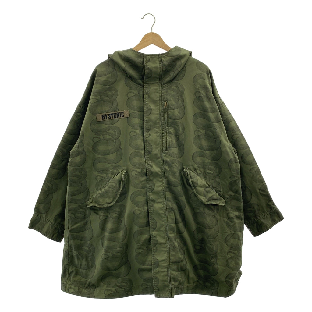 HYSTERIC GLAMOUR / 히스테릭 글래머 | SNAKE LOOP 무늬 후드 코트 / 유니섹스 | F | 남성
