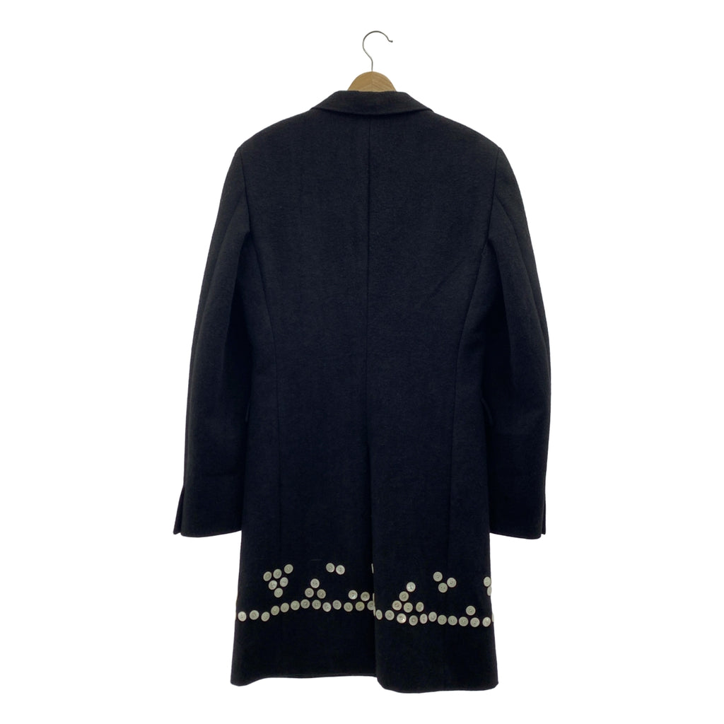 COMME des GARCONS HOMME PLUS / コムデギャルソンオムプリュス | 2024AW / AD2024 | JACKET WITH MANY BUTTON メニーボタン ポリエステル チェスターコート | M | ブラック | メンズ