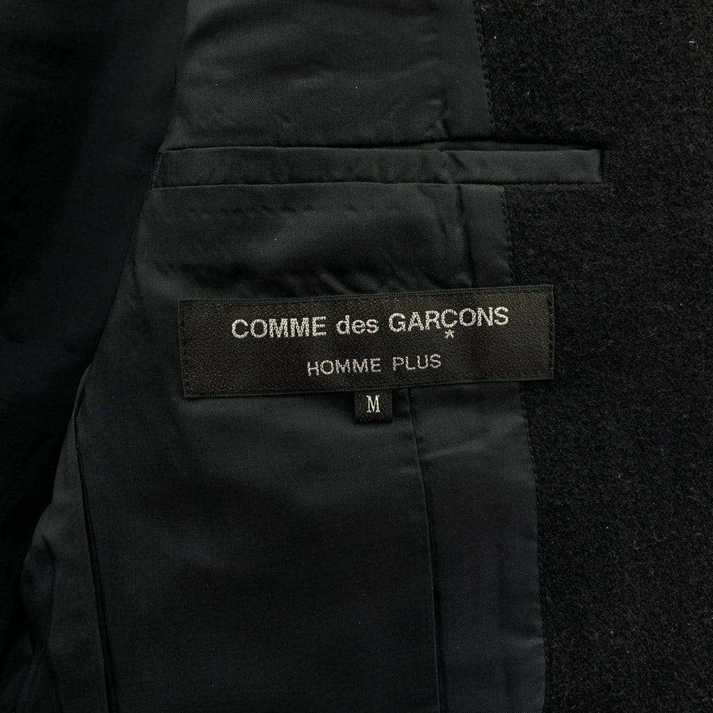 COMME des GARCONS HOMME PLUS / コムデギャルソンオムプリュス | 2024AW / AD2024 | JACKET WITH MANY BUTTON メニーボタン ポリエステル チェスターコート | M | ブラック | メンズ