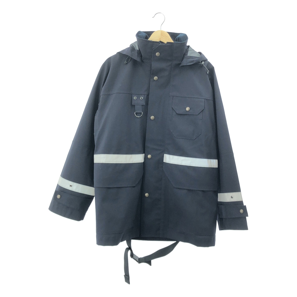 [近乎全新] JUNYAWATANABE COMME des GARÇONS MAN | 2018 秋冬 | 消防員反光超大山地夾克 | XS 碼 | 海軍藍 | 男款