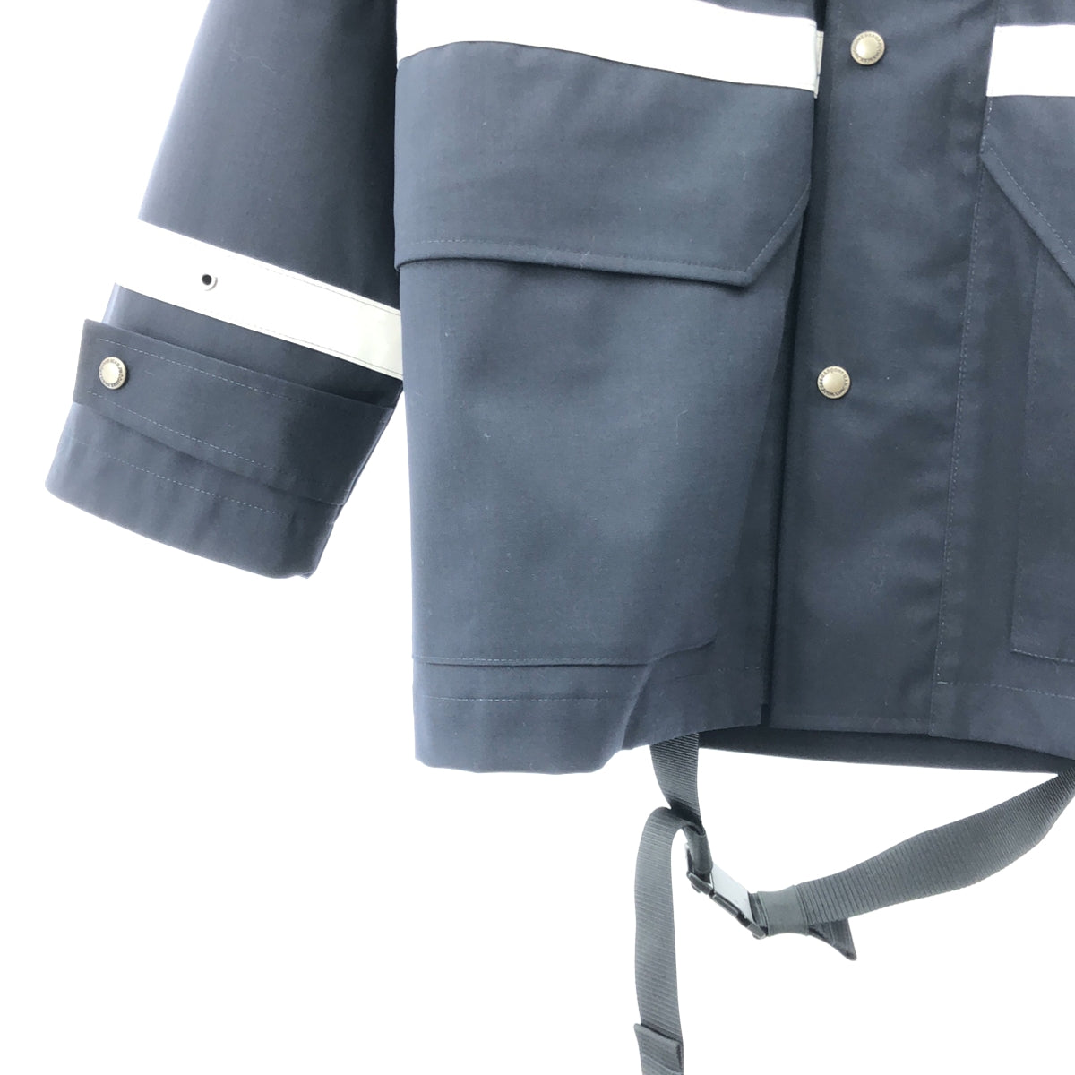 [近乎全新] JUNYAWATANABE COMME des GARÇONS MAN | 2018 秋冬 | 消防員反光超大山地夾克 | XS 碼 | 海軍藍 | 男款